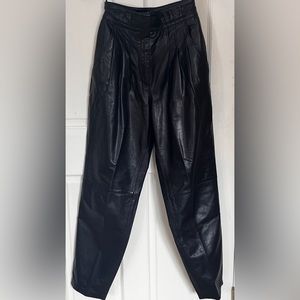 Vintage Toffs Black Leather Pant sz 6